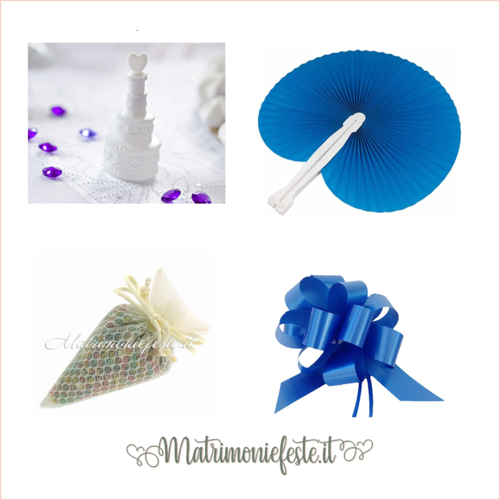 Wedding bag - KIT blu per Matrimoni e Feste - Matrimoniefeste.it l'ecommerce per gli eventi